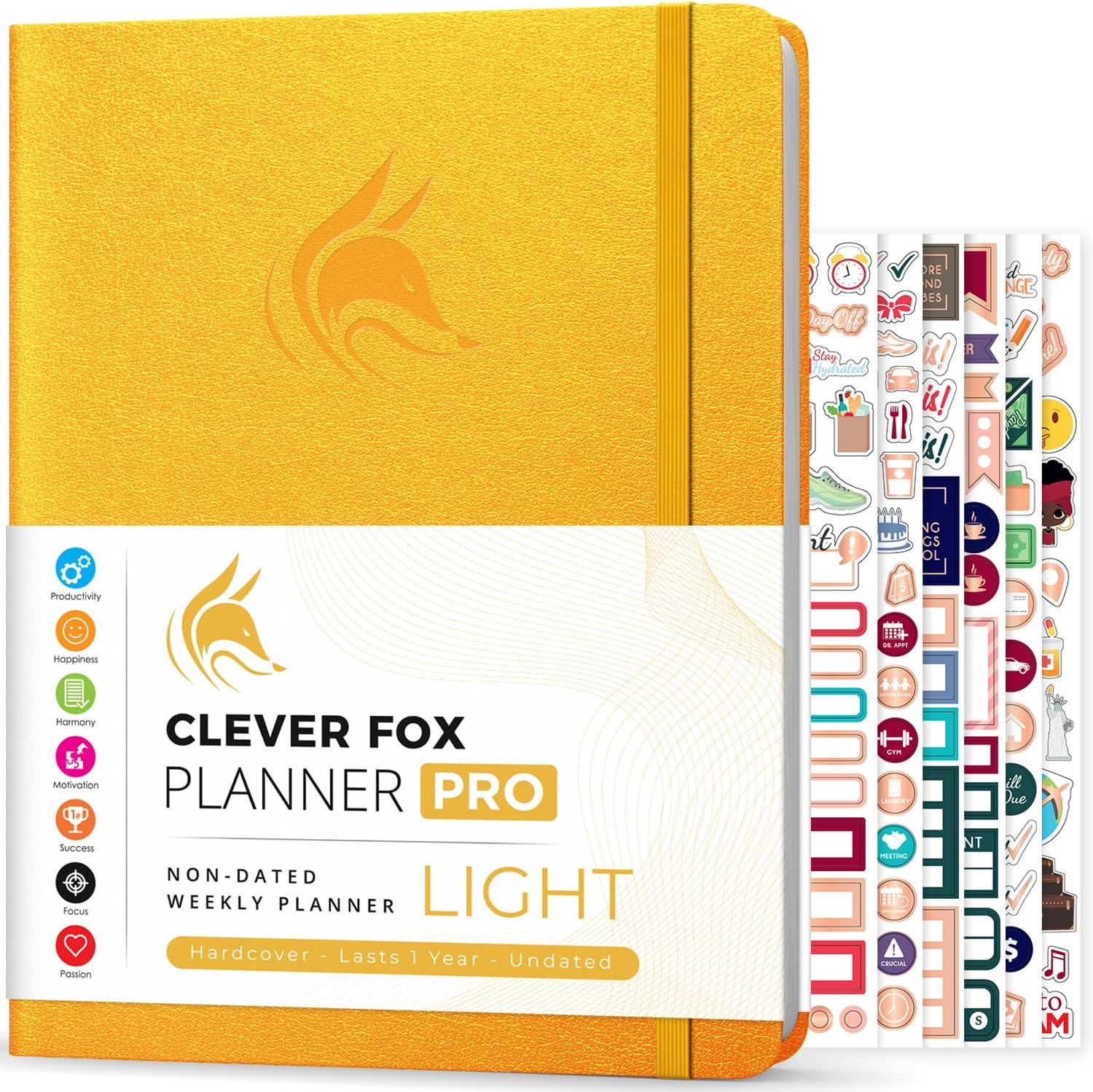 Clever Fox Planner PRO Light – Weekly & Monthly Life Planner to Increase Productivity