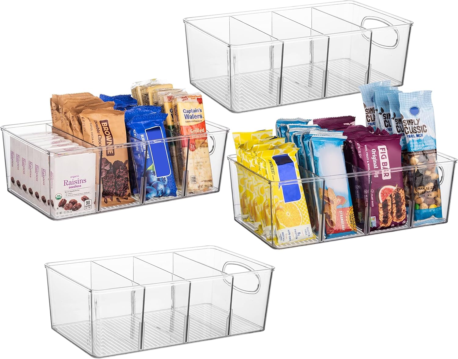 ClearSpace Pantry Organizers and Storage, Cabinet & Kitchen Organizer and Storage - Fridge Organizer, Drawer Organizer and Snack Organizer - Refrigerator and Cupboard Shelf Organizer