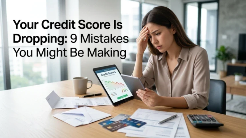 Your Credit Score Is Dropping: 9 Mistakes You Might Be Making